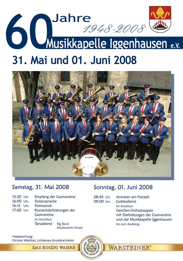 Plakat Musikkapelle Iggenhausen e.V.