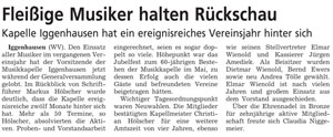 Westfälisches Volksblatt; Samstag den 17. Januar 2009.
