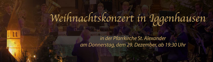 Weihnachtskonzert 2016 in Iggenhausen - herzliche Einladung