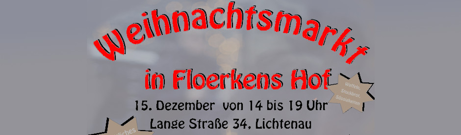 Weihnachtsmarkt in Floerkens Hof in Lichtenau am kommenden Wochenende
